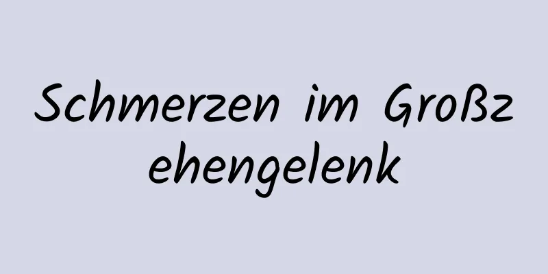 Schmerzen im Großzehengelenk