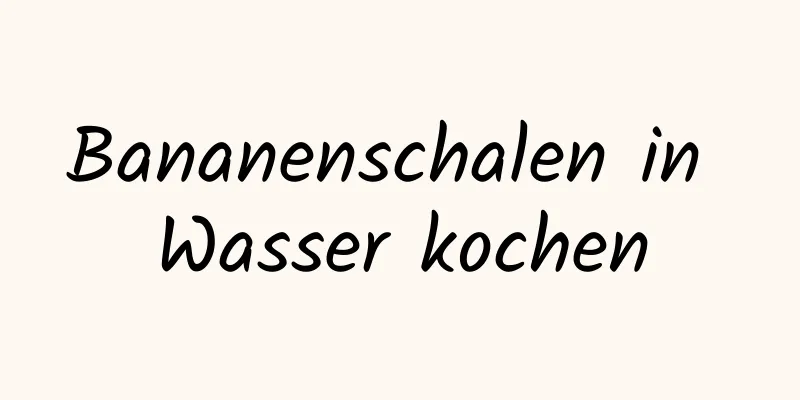 Bananenschalen in Wasser kochen