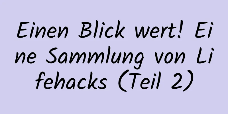 Einen Blick wert! Eine Sammlung von Lifehacks (Teil 2)