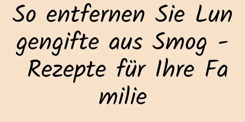 So entfernen Sie Lungengifte aus Smog - Rezepte für Ihre Familie