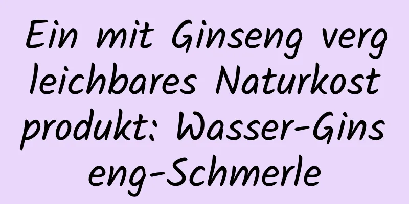 Ein mit Ginseng vergleichbares Naturkostprodukt: Wasser-Ginseng-Schmerle