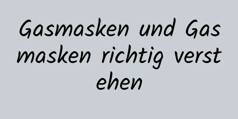 Gasmasken und Gasmasken richtig verstehen