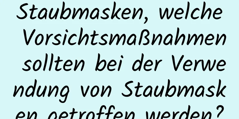 Staubmasken, welche Vorsichtsmaßnahmen sollten bei der Verwendung von Staubmasken getroffen werden?