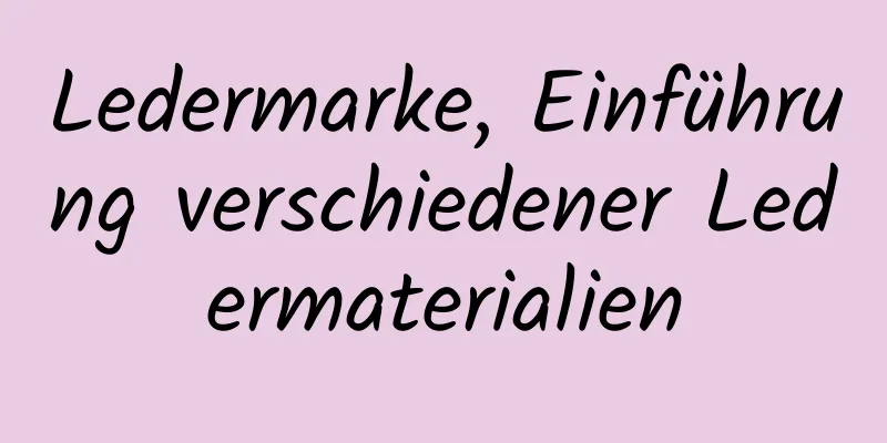 Ledermarke, Einführung verschiedener Ledermaterialien