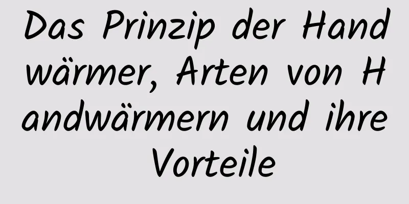 Das Prinzip der Handwärmer, Arten von Handwärmern und ihre Vorteile
