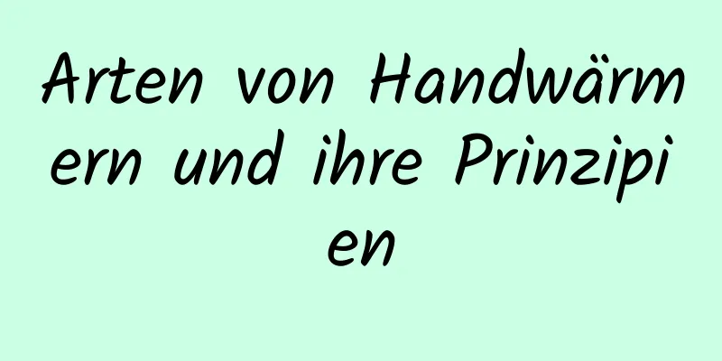 Arten von Handwärmern und ihre Prinzipien