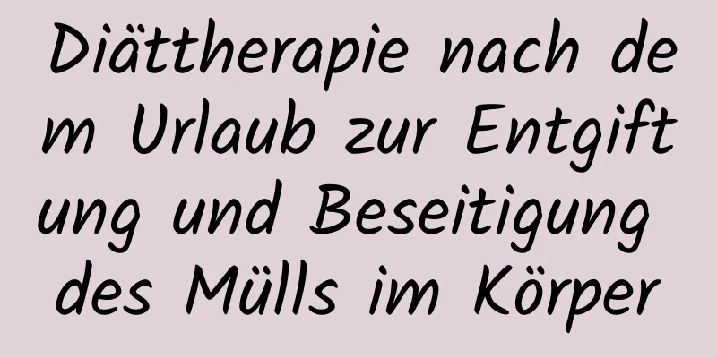 Diättherapie nach dem Urlaub zur Entgiftung und Beseitigung des Mülls im Körper
